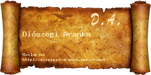 Diószegi Aranka névjegykártya